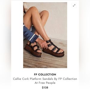 Freepeople Callie Cork Platform w/Rope Like Detail